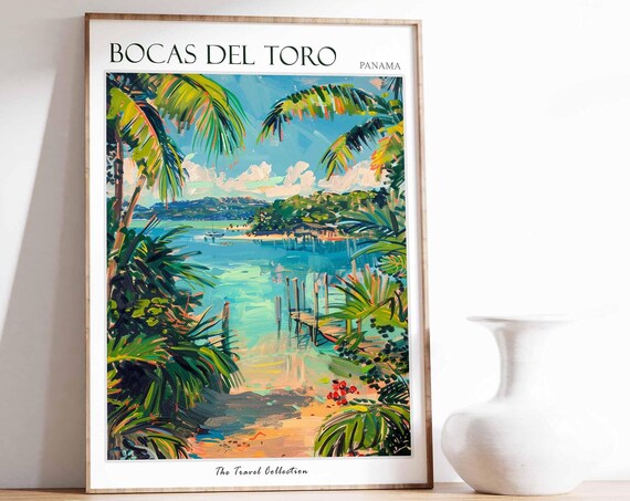Bocas Del Toro Poster Panama Travel Print North Decor America City