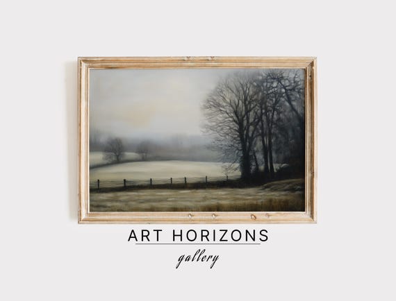 Moody European Landscape Art Dark Green Living Room Wall Art Vintage Moody Landscape Gothic Aesthetic A208