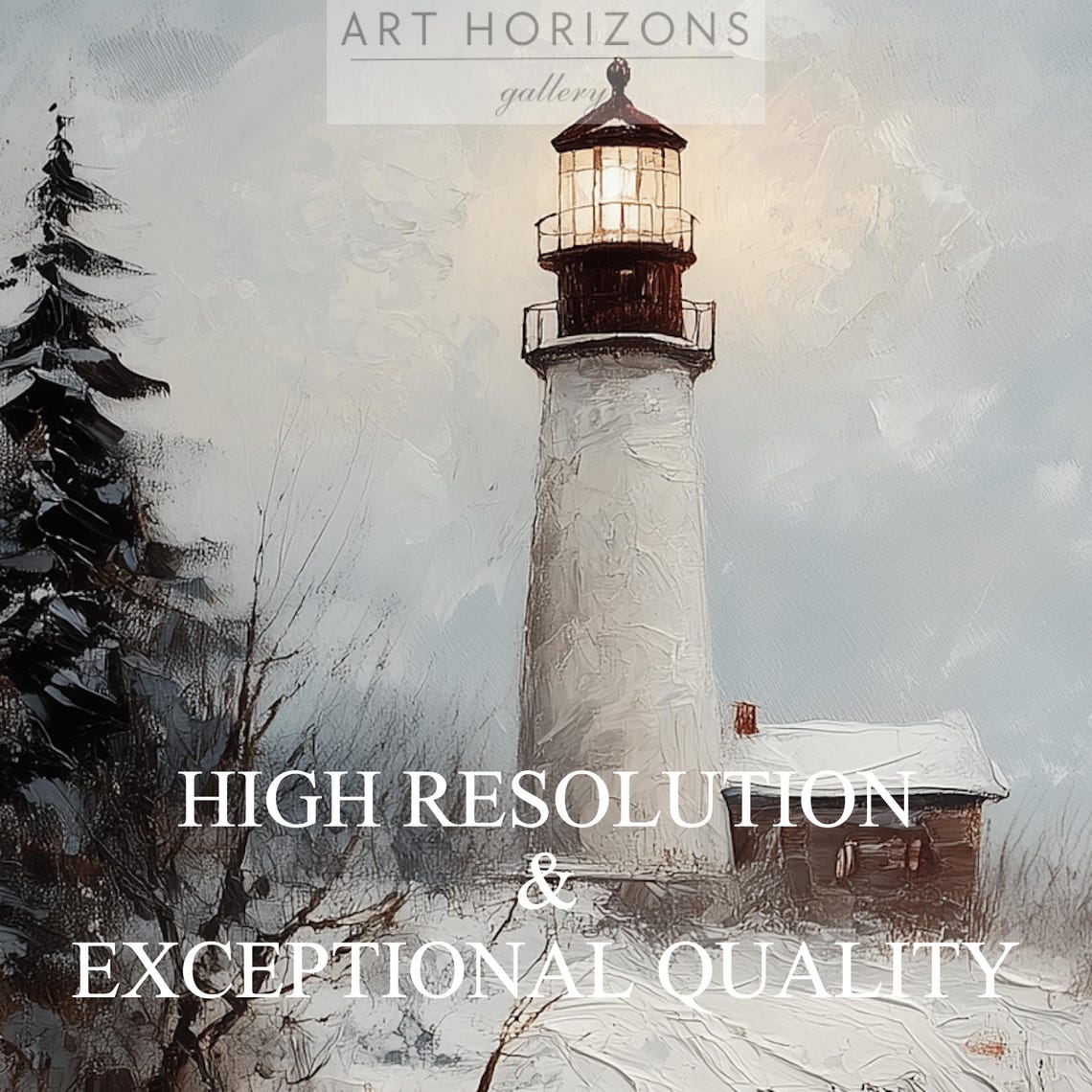 Frame Tv Art Winter Winter Lighthouse Scene Tv Lighthouse Tv Art Snowy Nautical Scene Oil Painting Tv Tv22 - Image 4