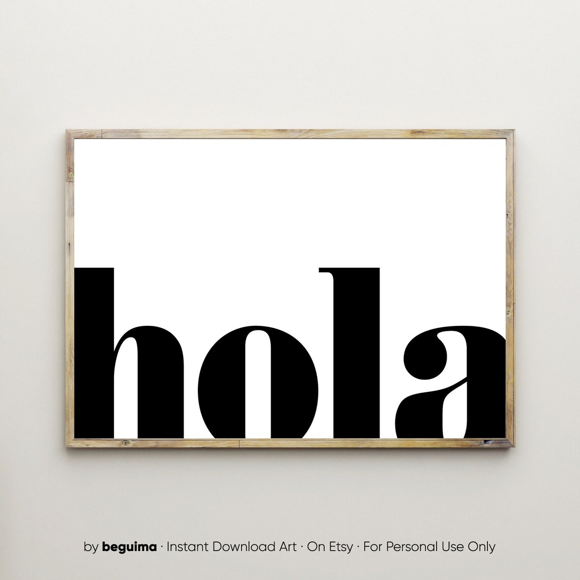 Hola Hello Sign, Welcome Office Art Print