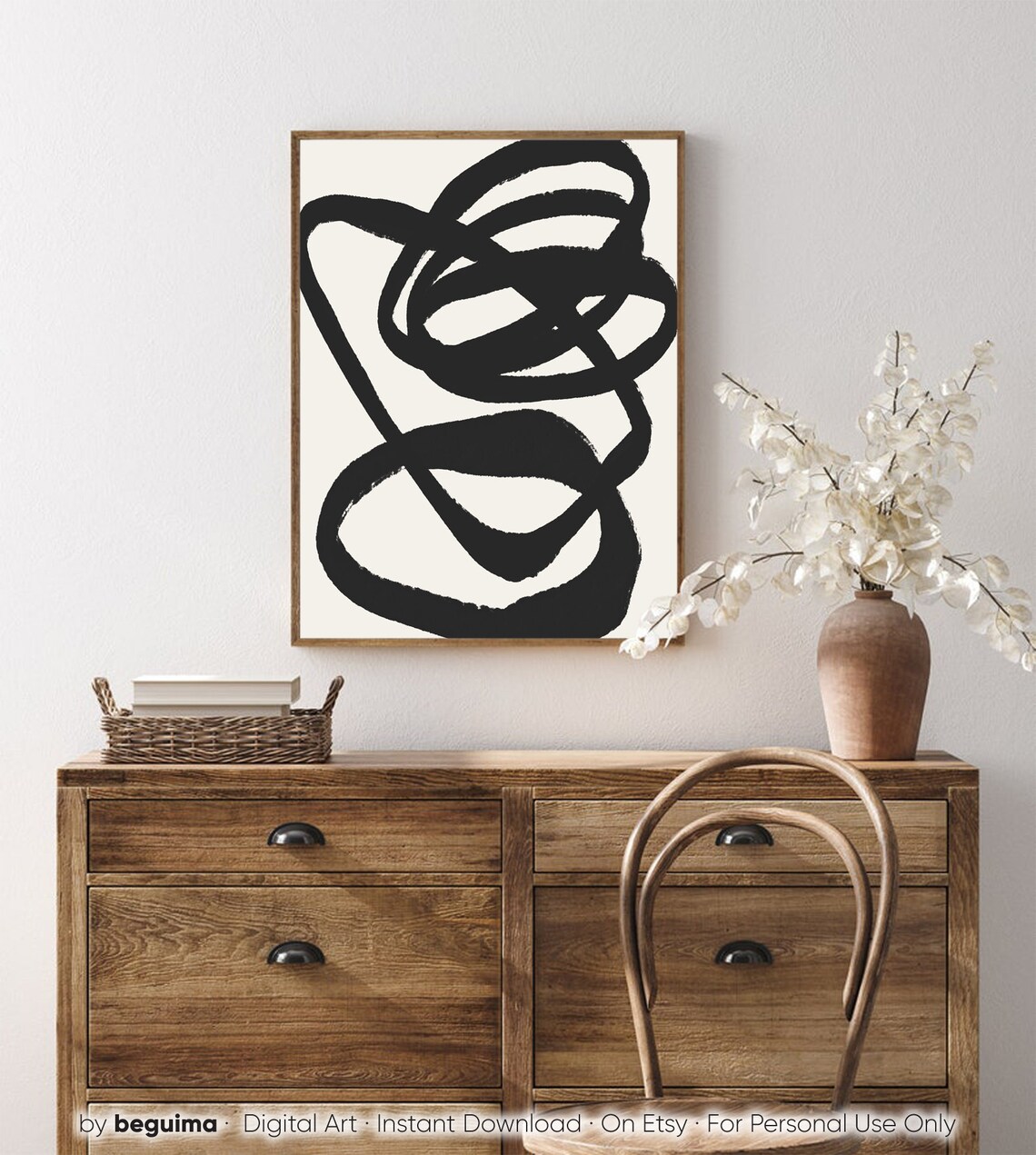 Modern Abstract Art Print, Scandinavian Aesthetic - Image 4