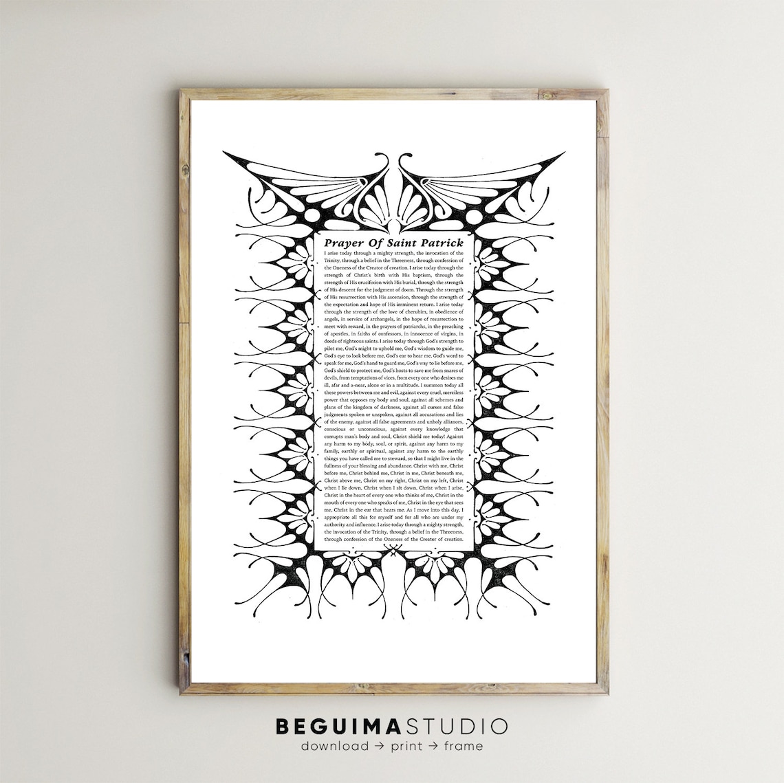 Prayer Of Saint Patrick Christian Wall Art Print