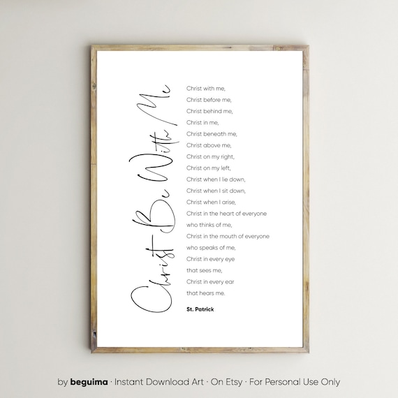 Prayer Of St Patrick Christian Art Print