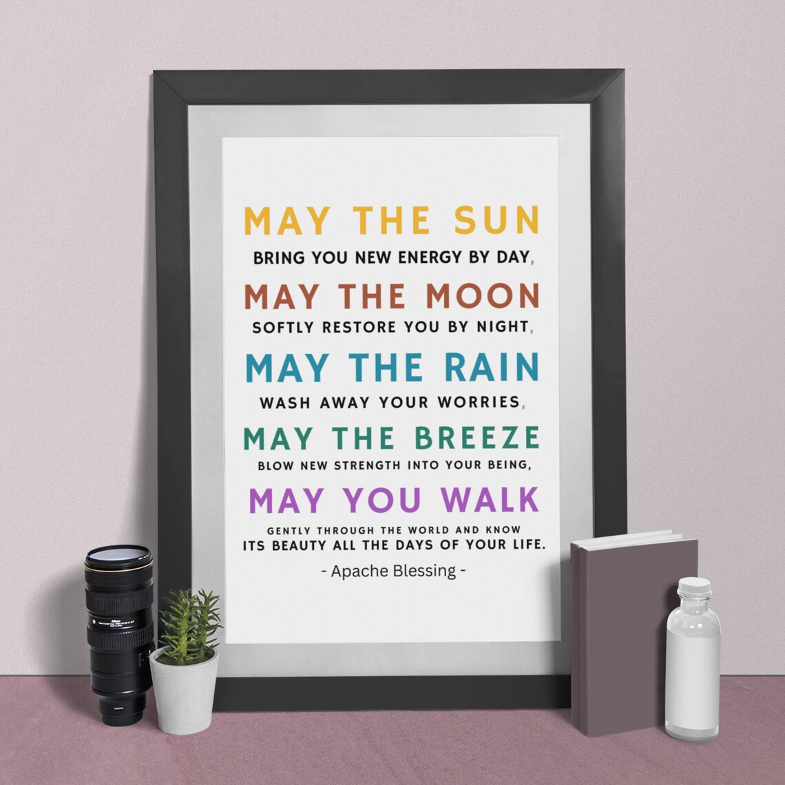 Apache Blessing Quote Art Print, Nursery Decor
