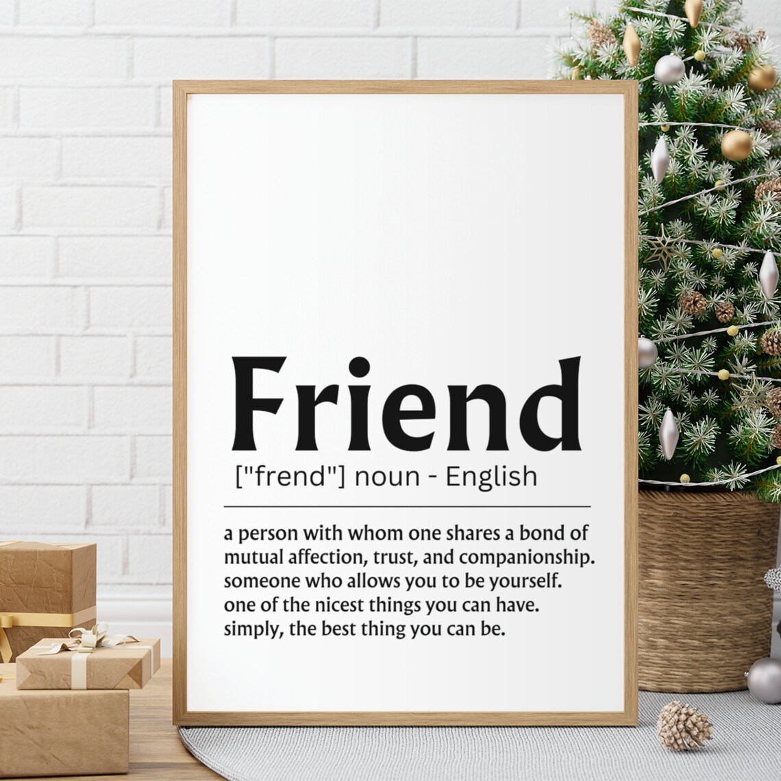 Friend Dictionary Definition Poster Friendship Quote Best Friend Gift - Image 3