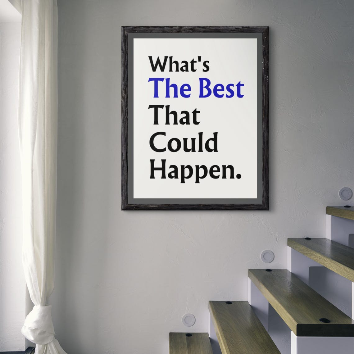What Is The Best That Could Happen Positive Mindset Quote Poster - Image 5