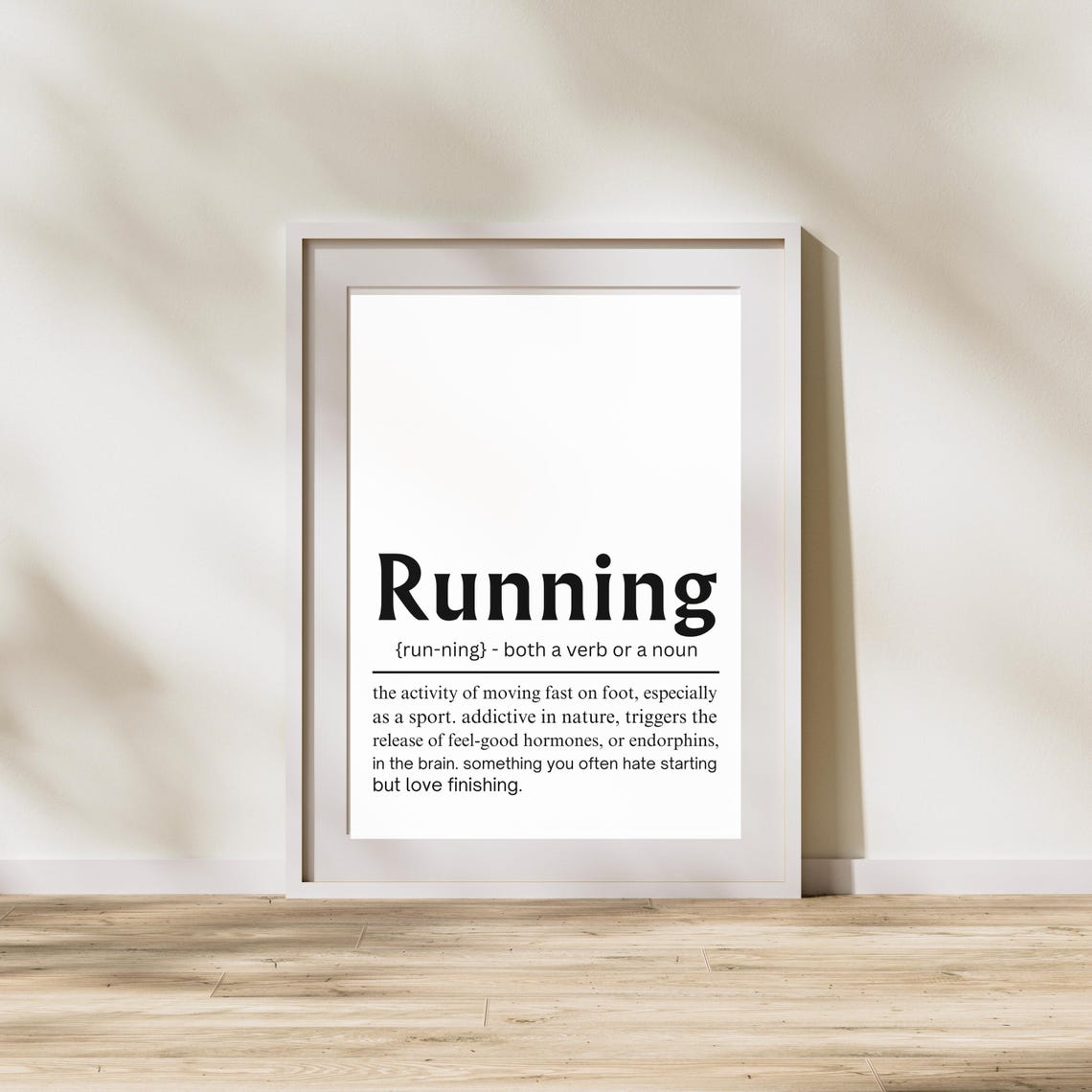 Running Definition Inspirational Quote Runner Athlete Gift Poster - Image 3