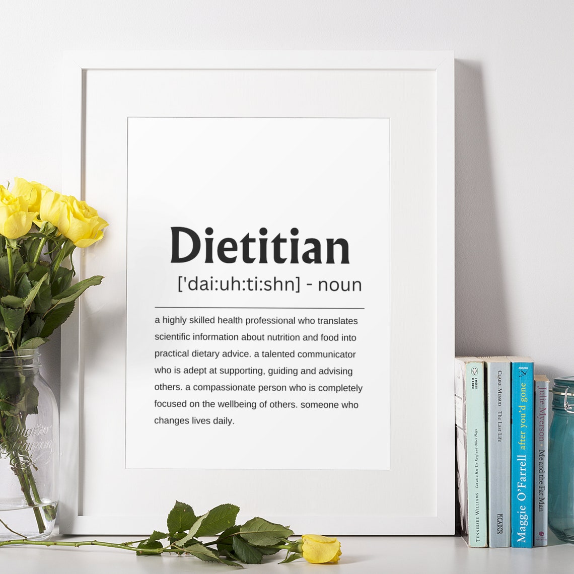 Dietitian Definition Nutrition Professional Appreciation Poster - Image 8