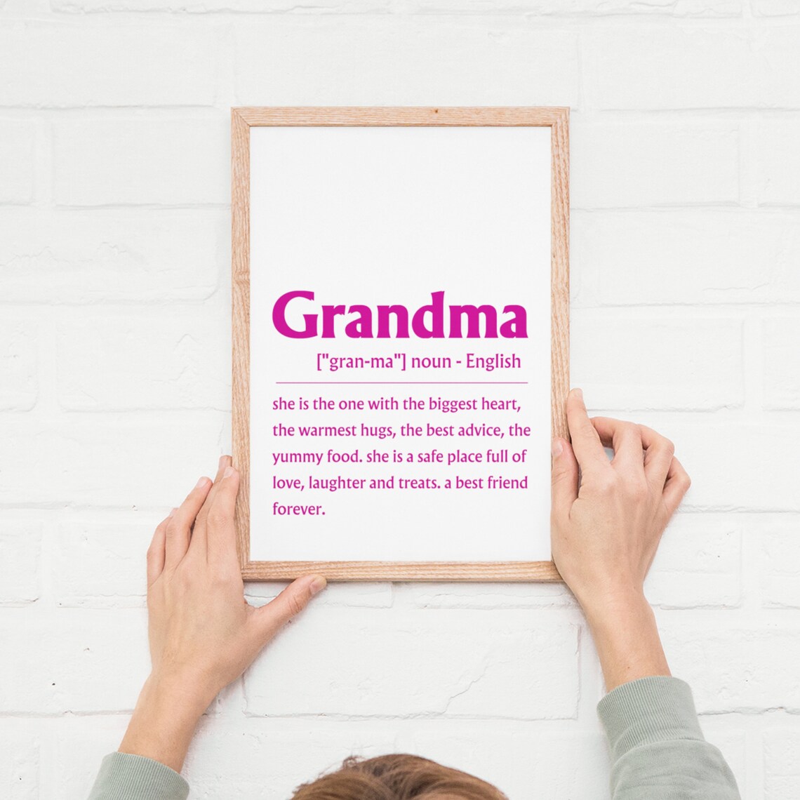 Grandma Definition Pink Sign Best Friend Forever Gift Poster - Image 6