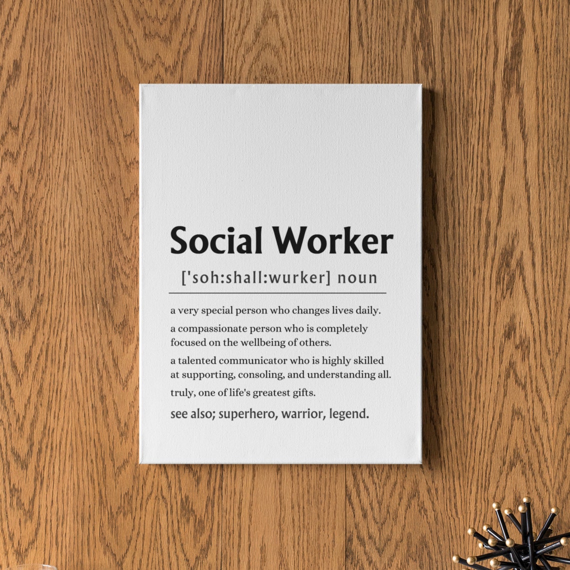 Social Worker Definition Appreciation Gift Thank You Tribute Poster - Image 9