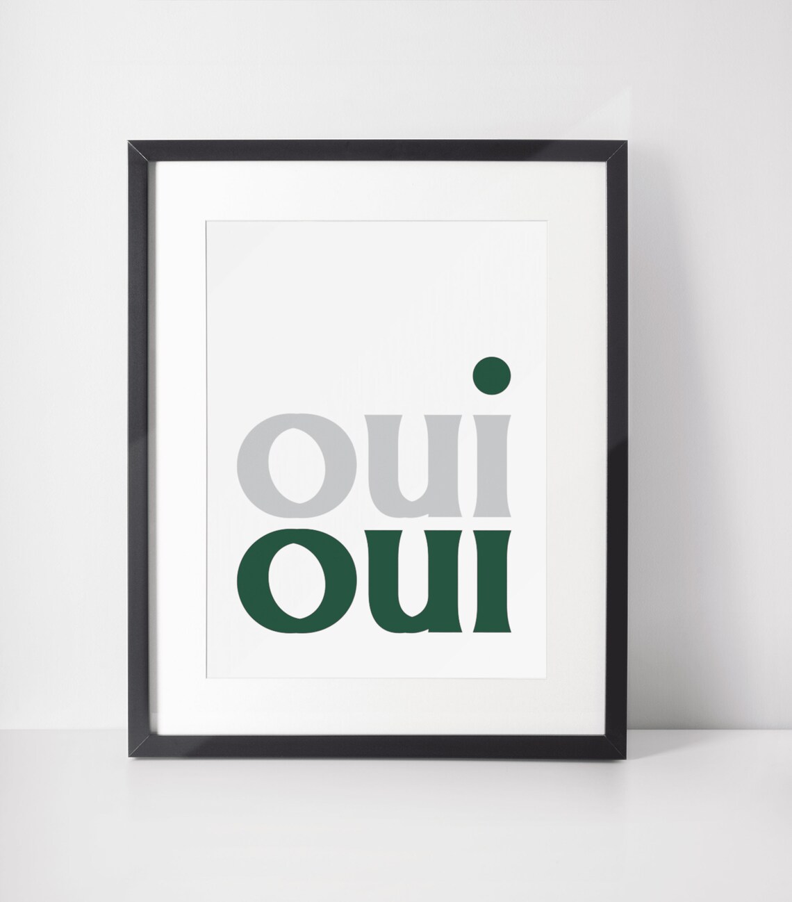 Oui Oui Toilet Bathroom Typography Poster Print - Image 4