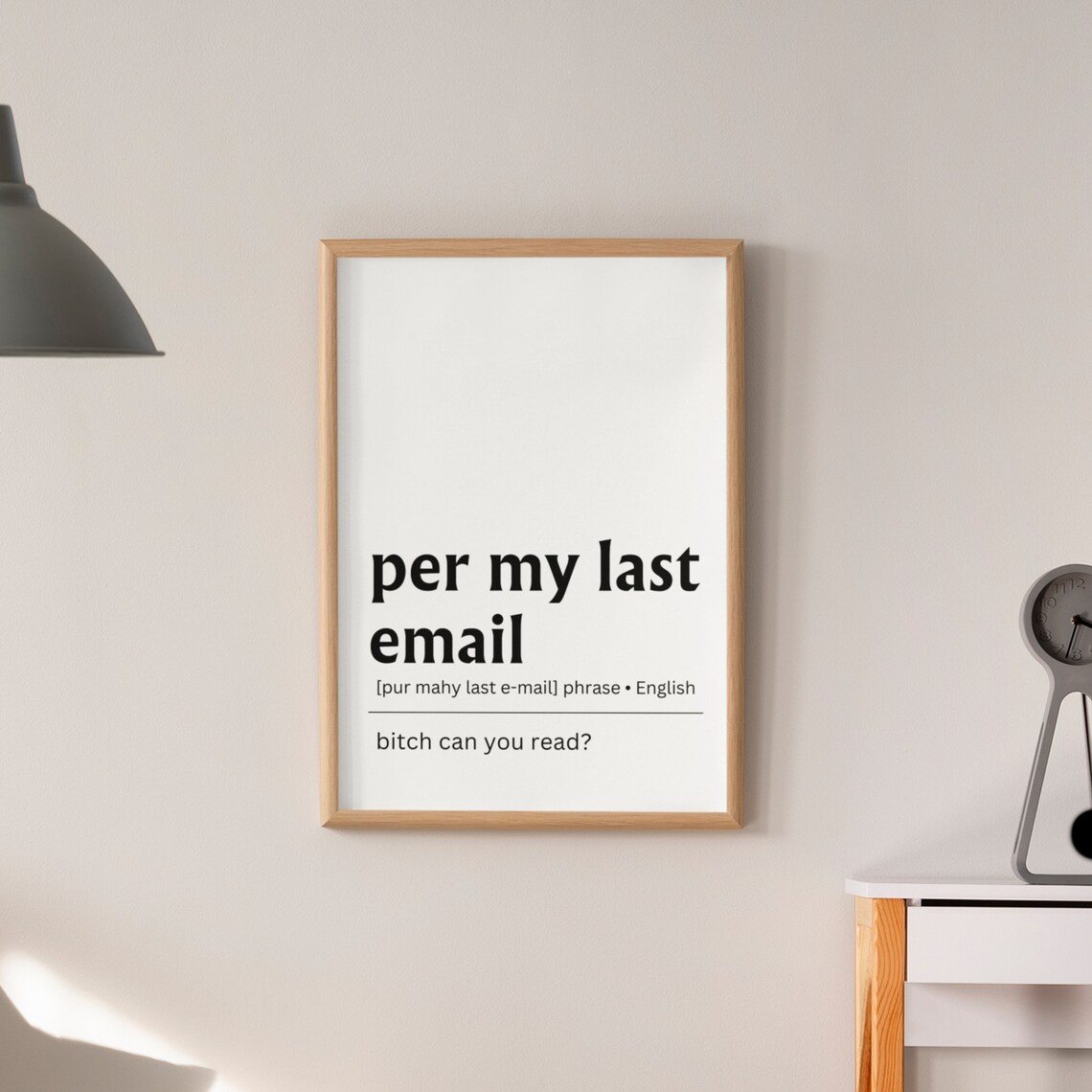 Per My Last Email Funny Office Quote Definition Coworker Wall Poster - Image 6