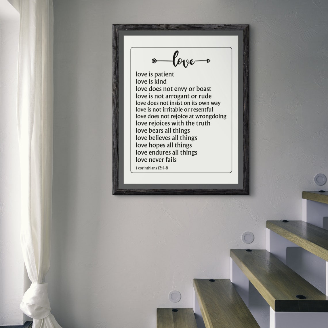 Love Is Patient Love Is Kind 1 Corinthians 13 Scripture Poster