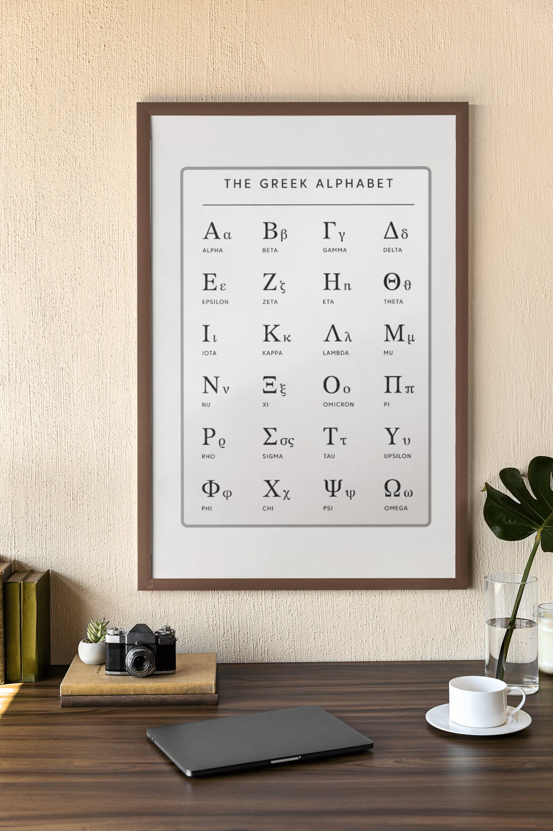 The Greek Alphabet Classic Educational Chart Poster for Study Walls