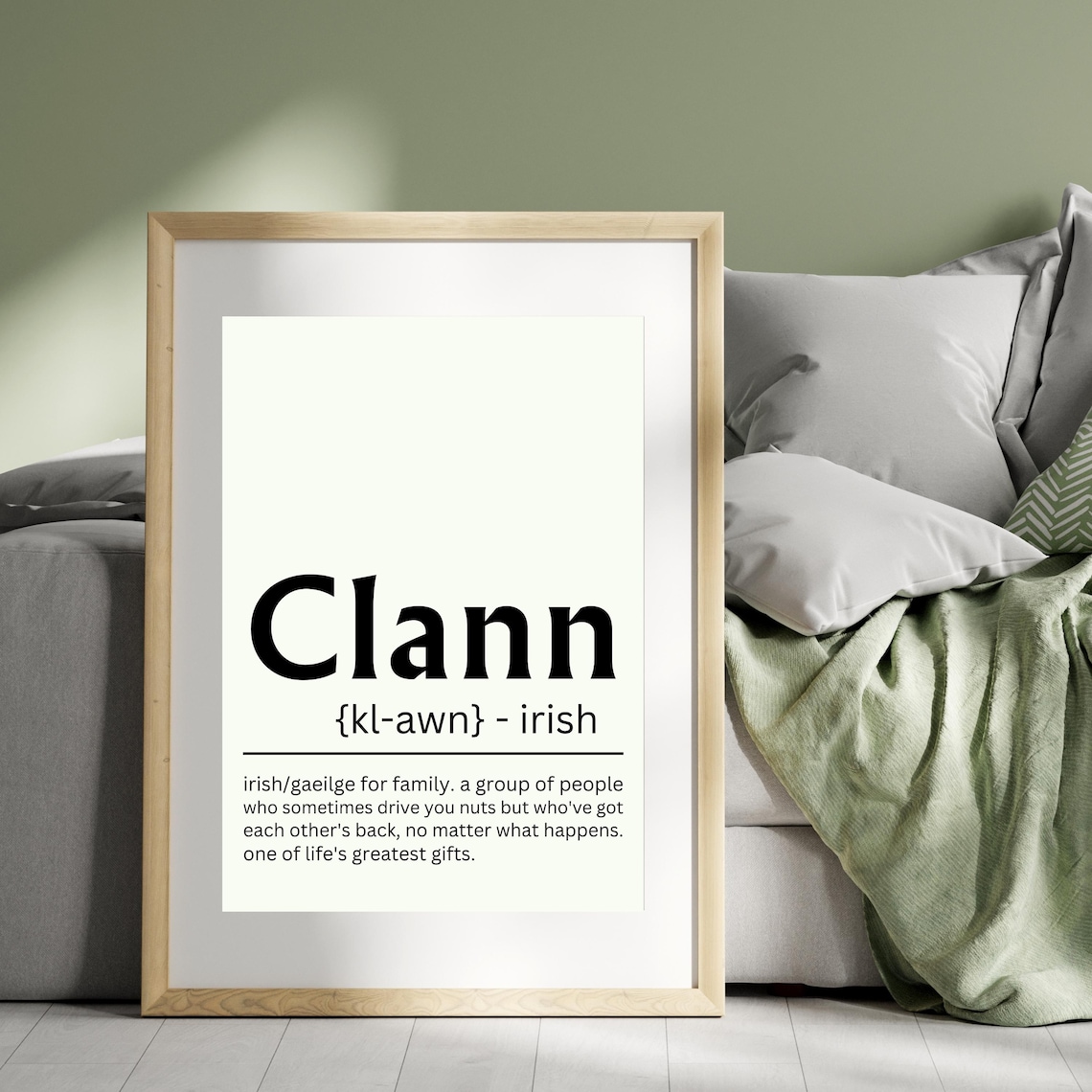 Clann Irish Family Definition Gaeilge Quote Home Decor Poster - Image 4