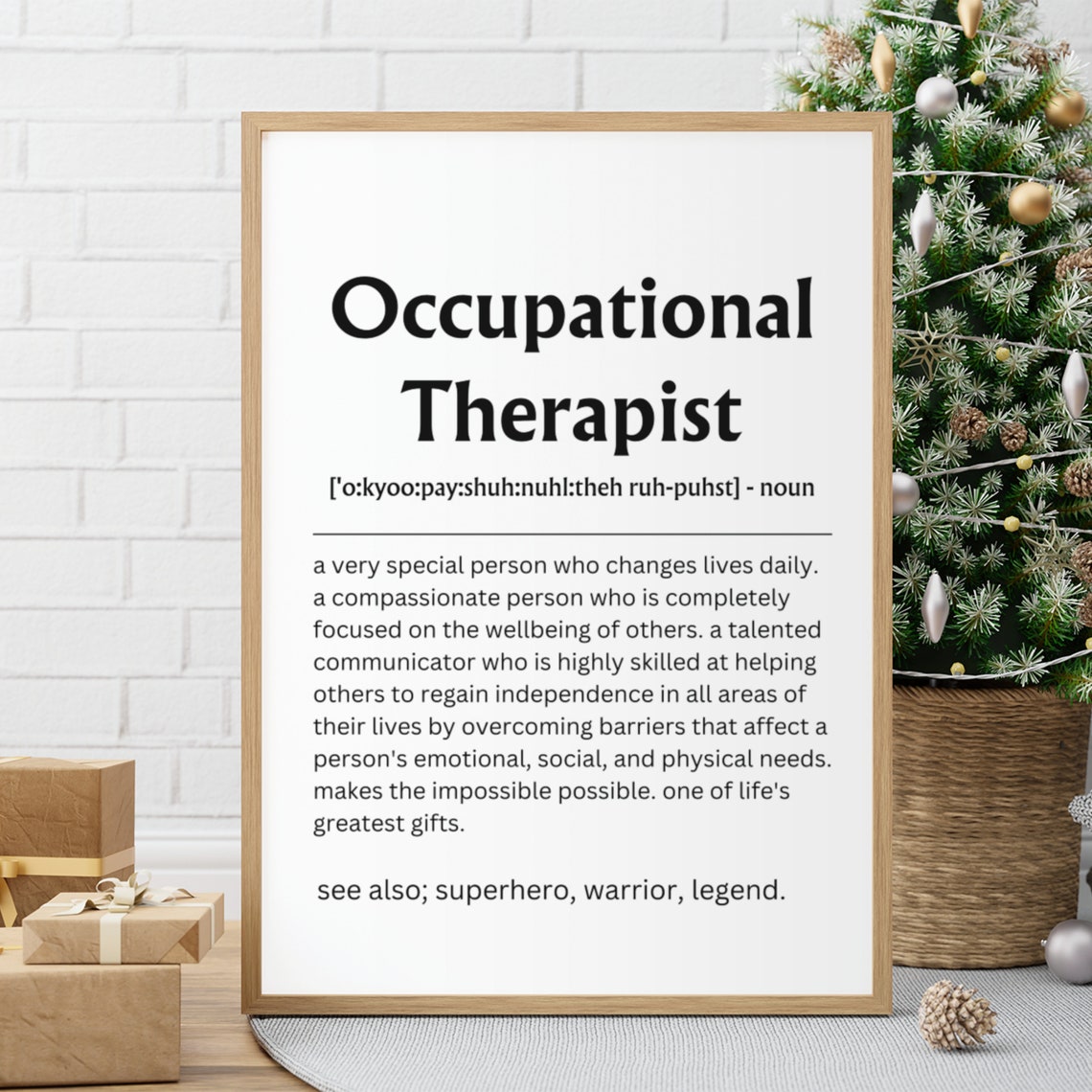 Occupational Therapist Definition Appreciation Gift Quote Poster - Image 8