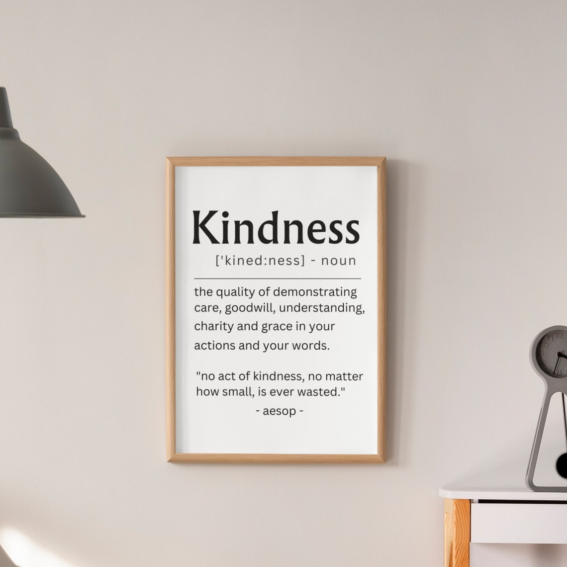 Kindness Definition Inspirational Quote Classroom Decor Poster - Image 7