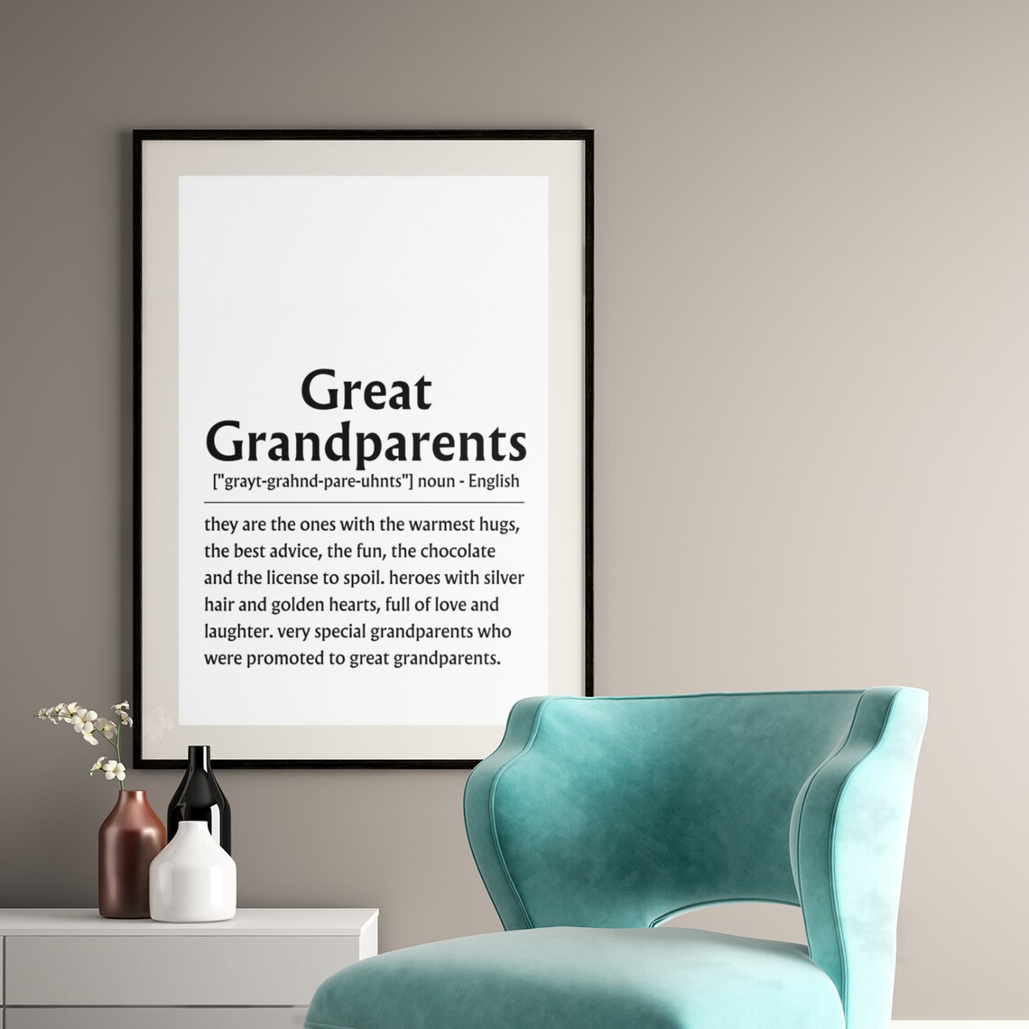 Great Grandparents Definition Personalized Art Print