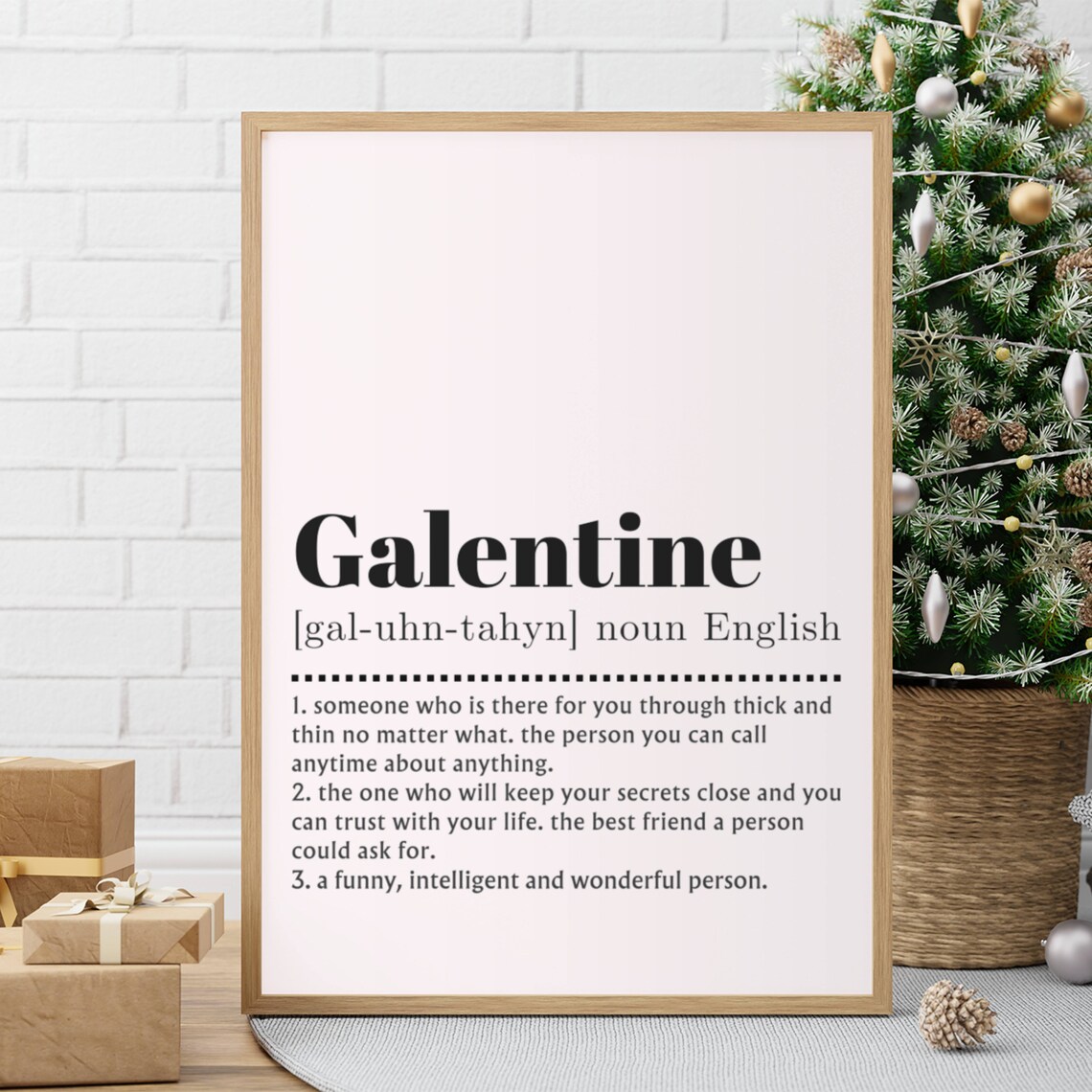 Galentine Definition Poster, Friendship Gift For Friends - Image 7