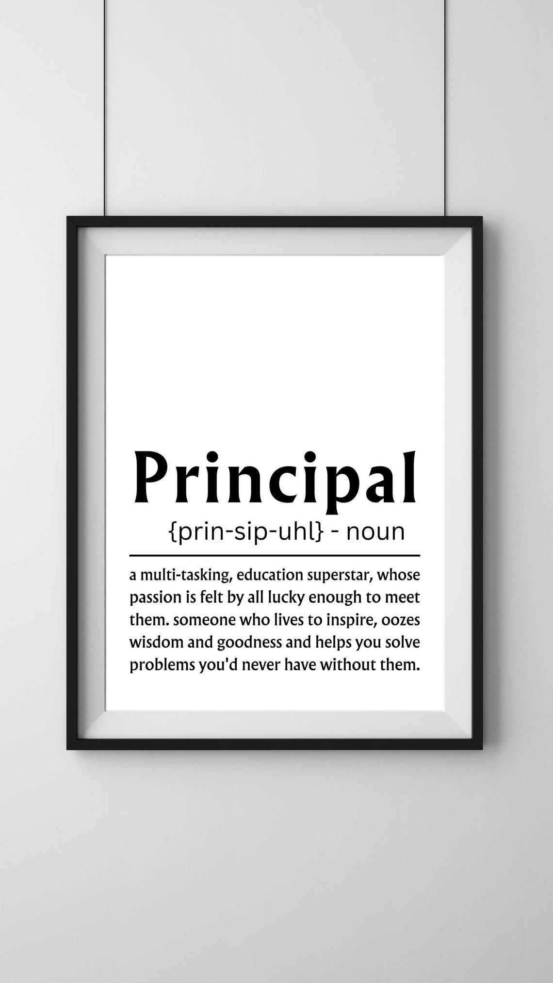 Principal Definition Dictionary Meaning School Office Poster - Image 5