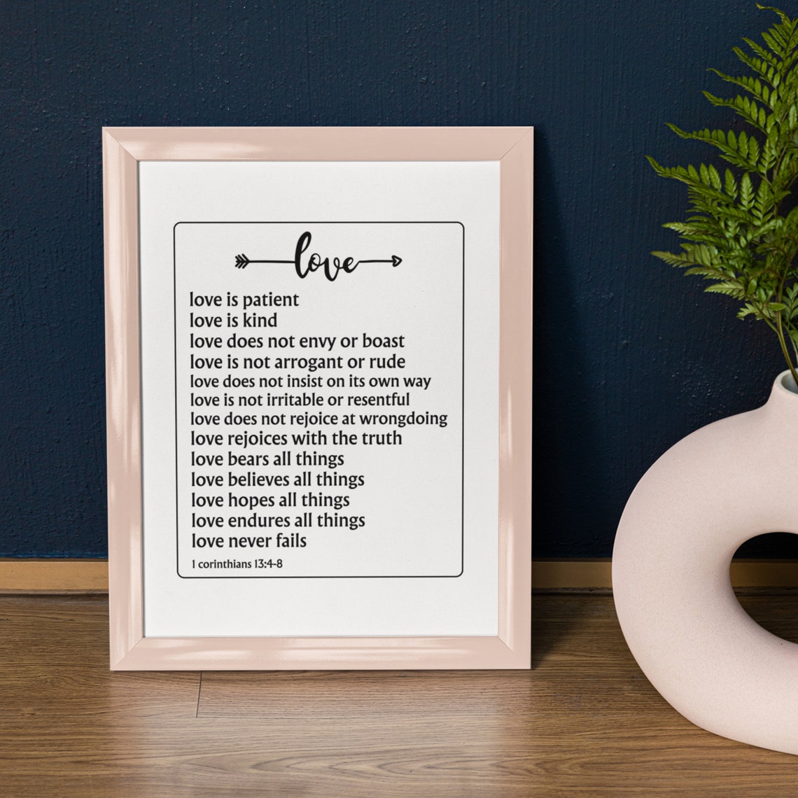 Love Is Patient Love Is Kind 1 Corinthians 13 Scripture Poster - Image 4