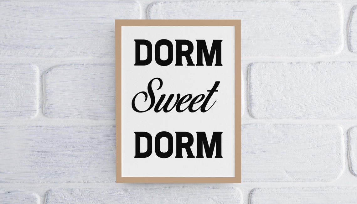 Dorm Sweet Dorm Set Of 3 Typography Prints College Dorm Room Poster - Image 2
