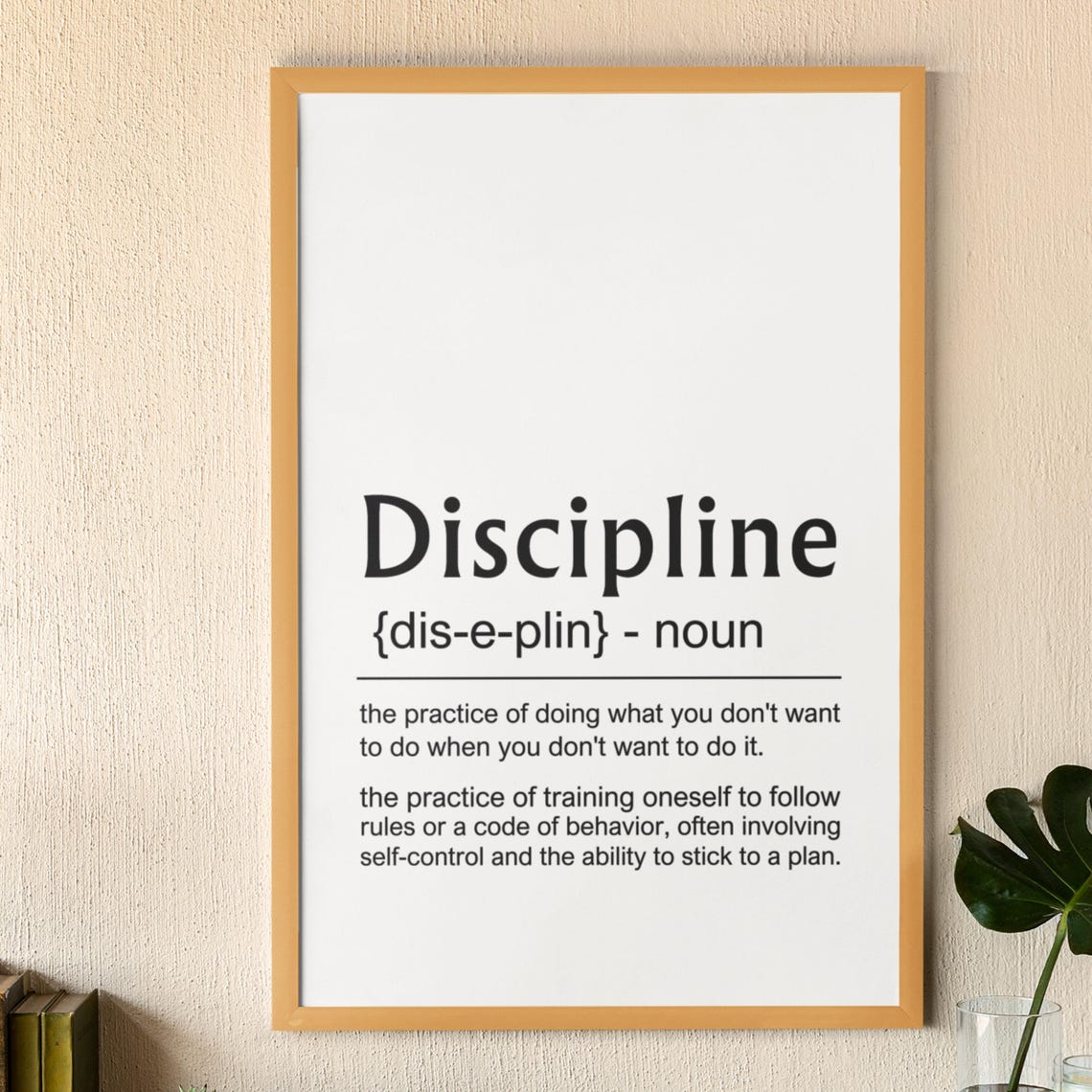 Discipline Definition Dictionary Meaning Motivational Office Poster - Image 3