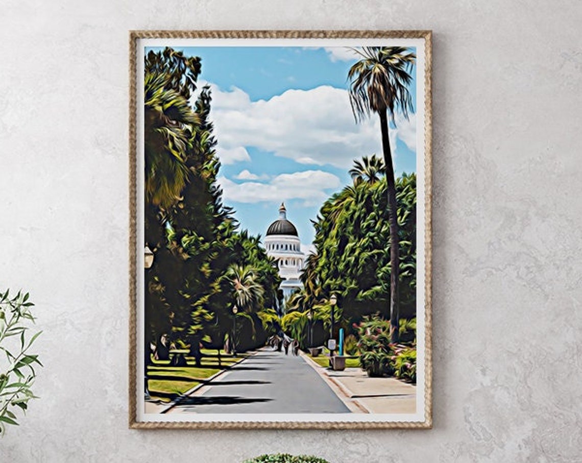 Sacramento California California Art Sacramento Art Sacramento Wall Art Sacramento Gift Sacramento Painting California Print Travel - Image 2