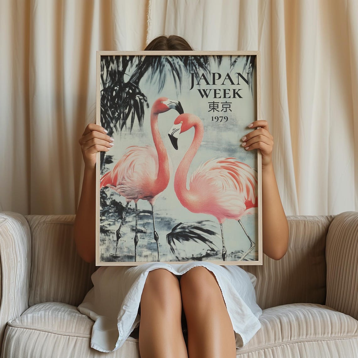 Traditional Japanese Poster Large Wall Art For Living Room Art Print Flamingo Wall Art For Bedroom Poster Art Japan Home Decor Japanese Art - Image 2