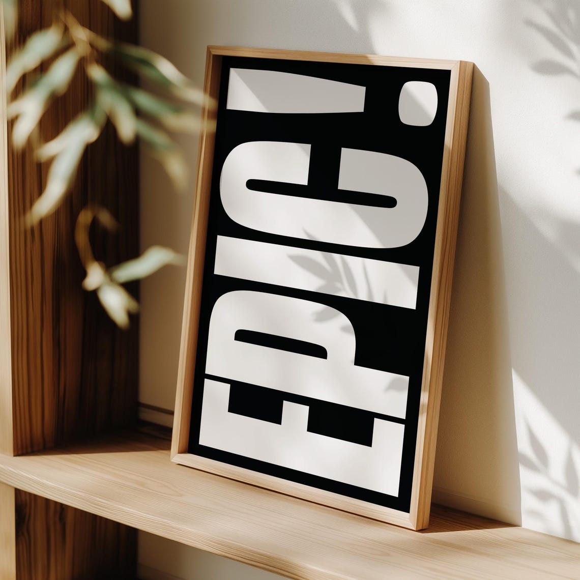Epic Bold Black White Typography Statement Poster Pop Art Graphic - Image 2