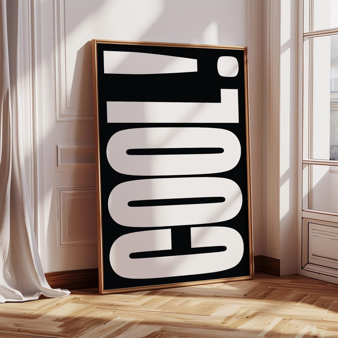 Cool Bold Black White Typography Statement Poster Pop Art Graphic - Image 3