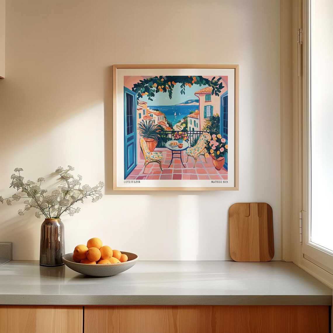 Matisse French Riviera Terrace Over Mediterranean Sea Poster - Image 2