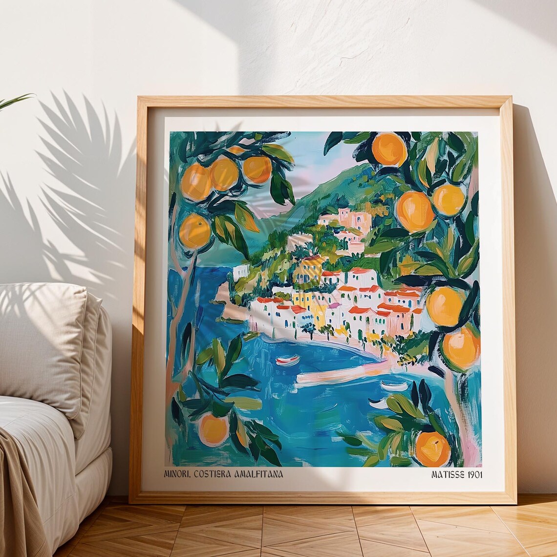 Amalfi, Matisse Inspired Mediterranean Scene - Image 2