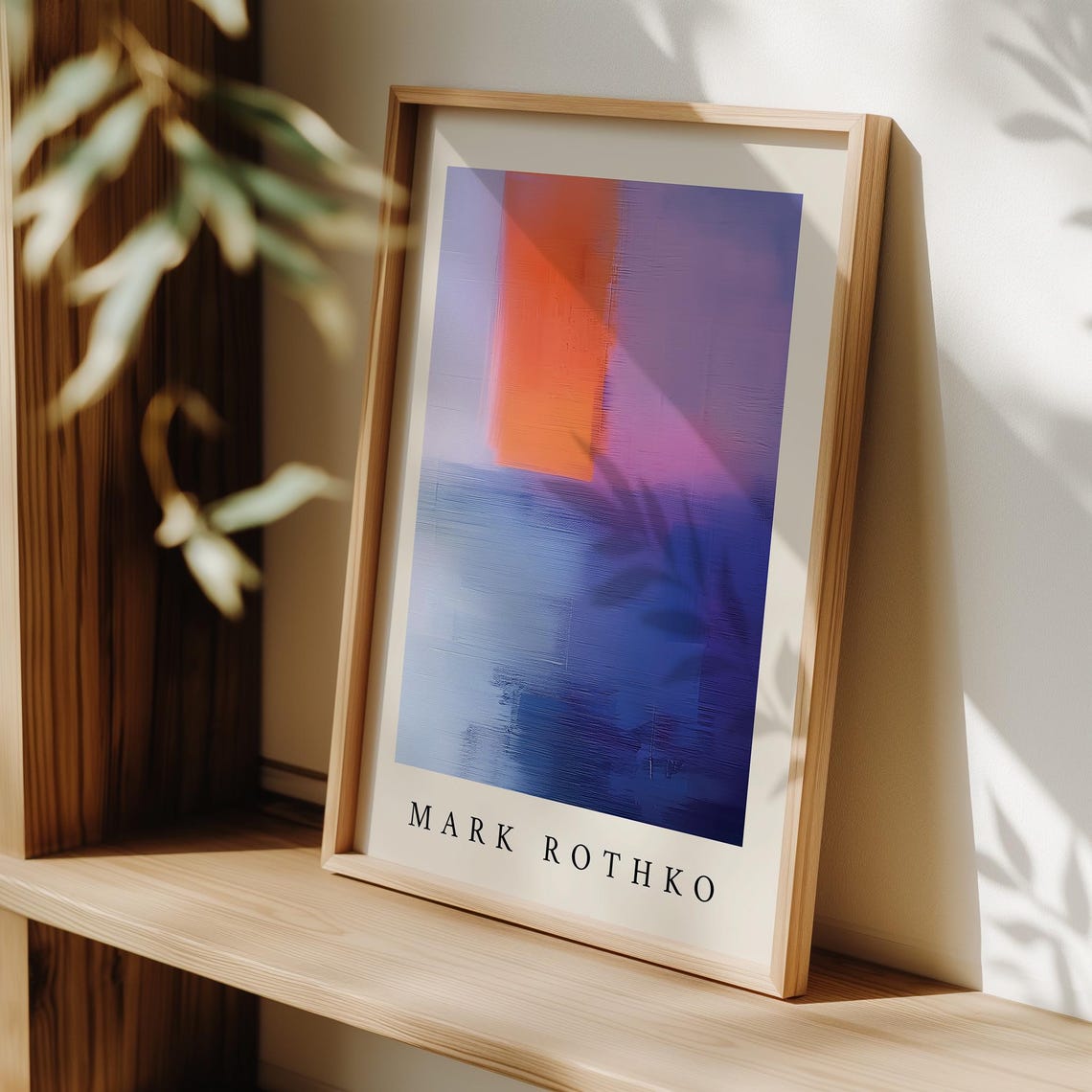 Mark Rothko Purple Blue Orange Abstract Gradient Modern Art Print