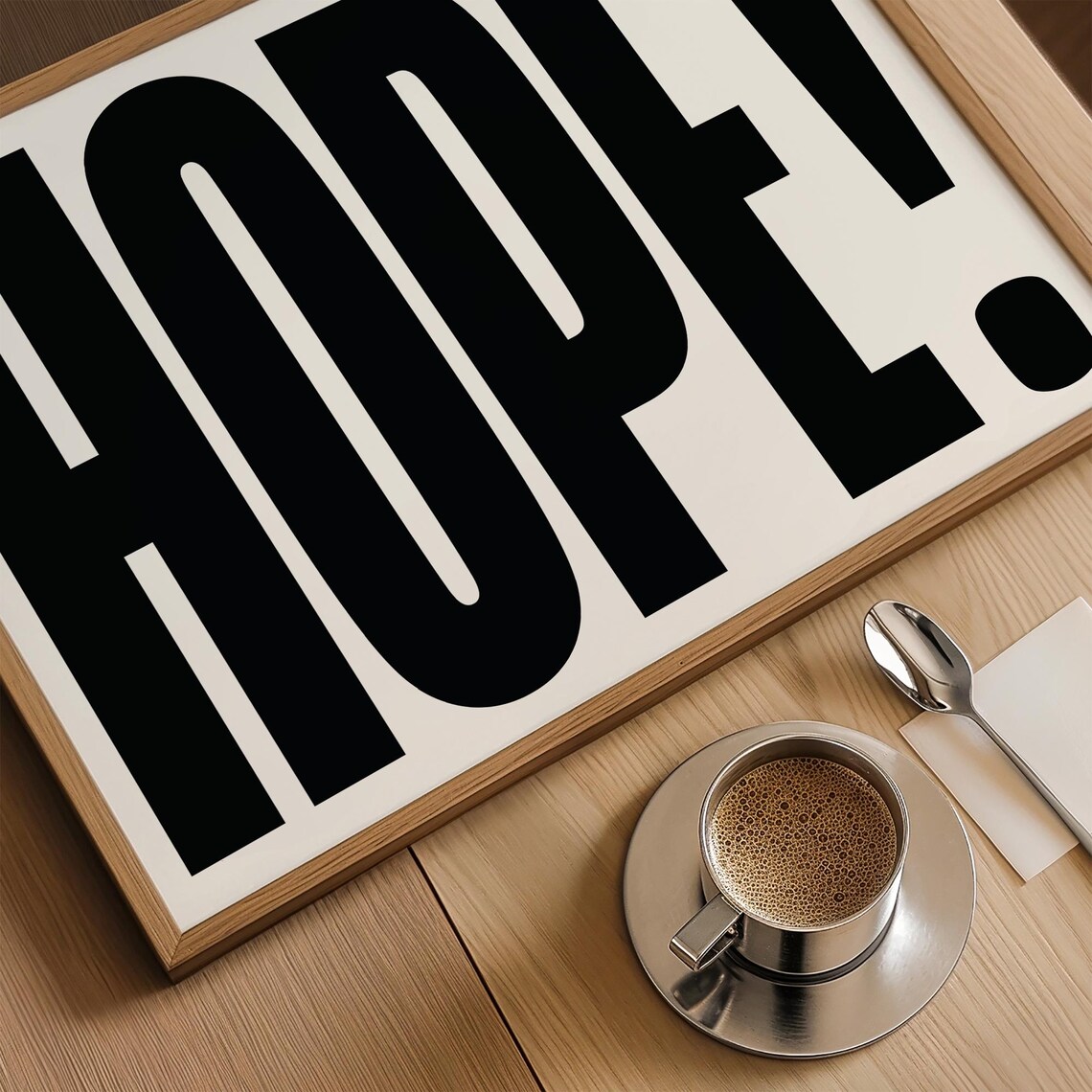 Hope Bold Black White Typography Inspirational Quote Poster Art Decor - Image 3
