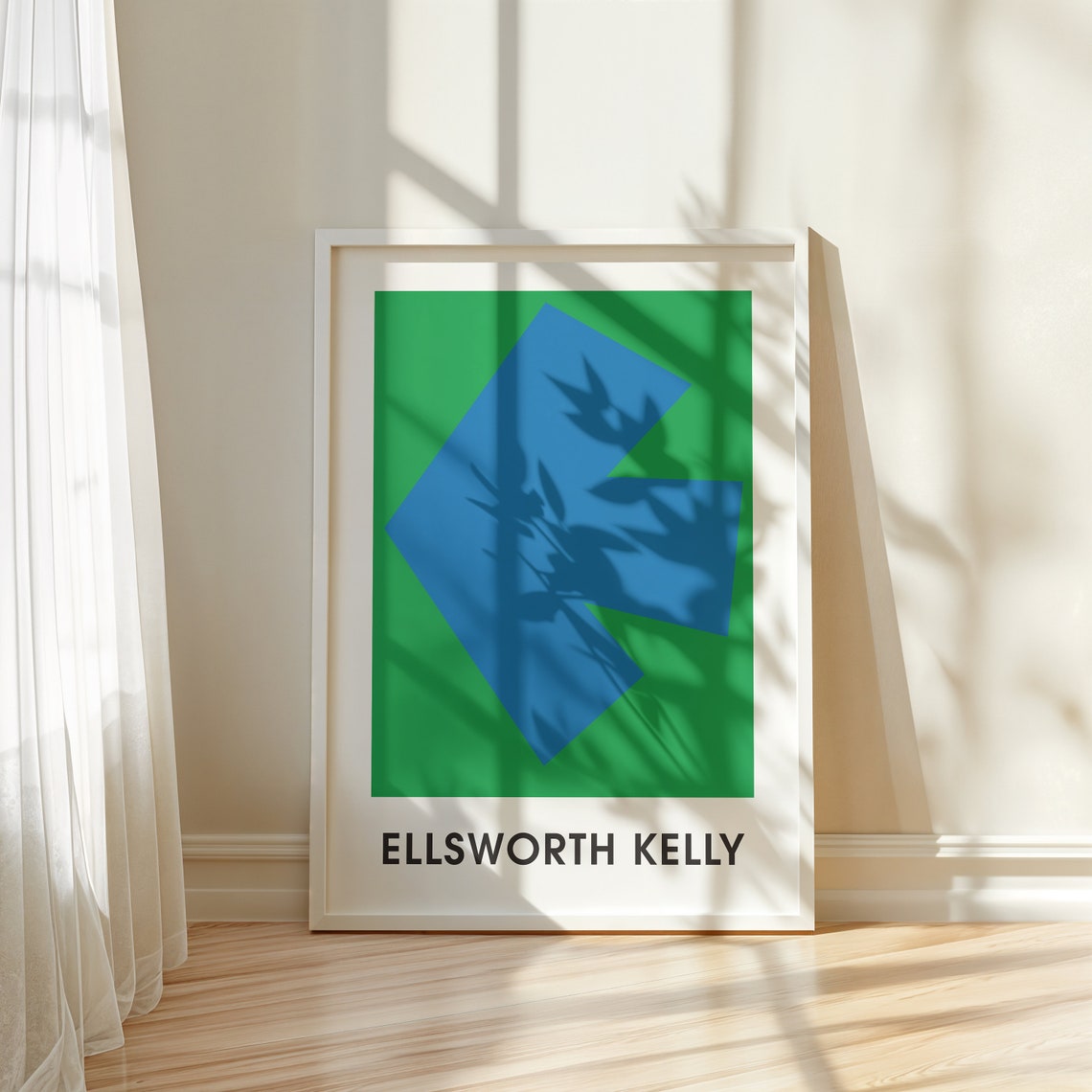 Ellsworth Kelly Blue Geometric Shape Green Modern Abstract Poster - Image 4