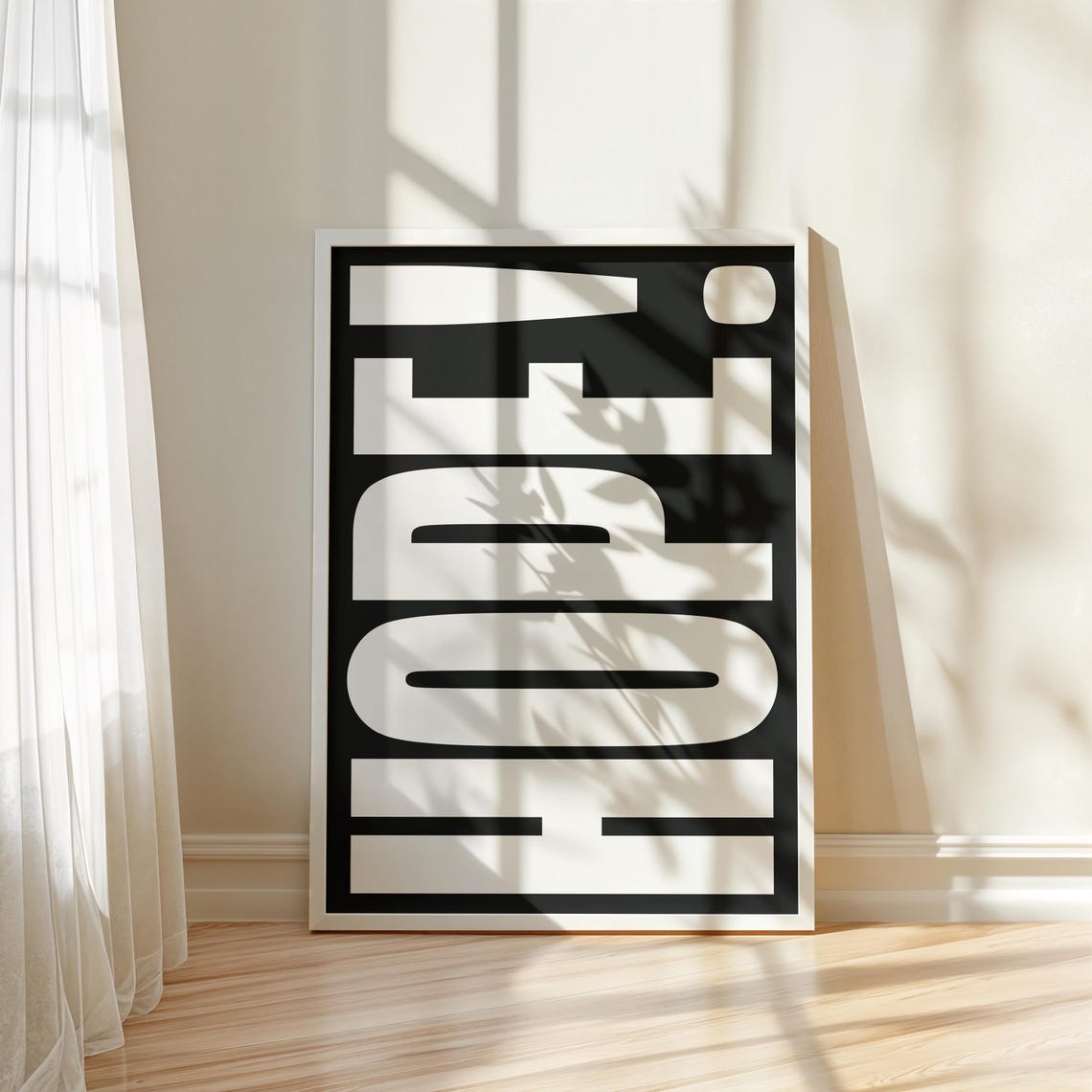 Hello Bold Typography Poster Black Background Fun Greeting Wall Decor
