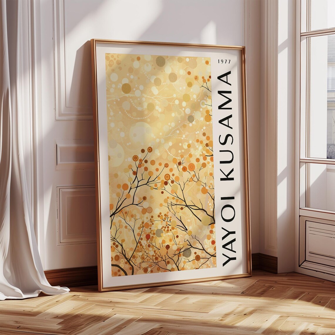 Yayoi Kusama 1977 Golden Tree Branch Dot Blossom Tree Poster