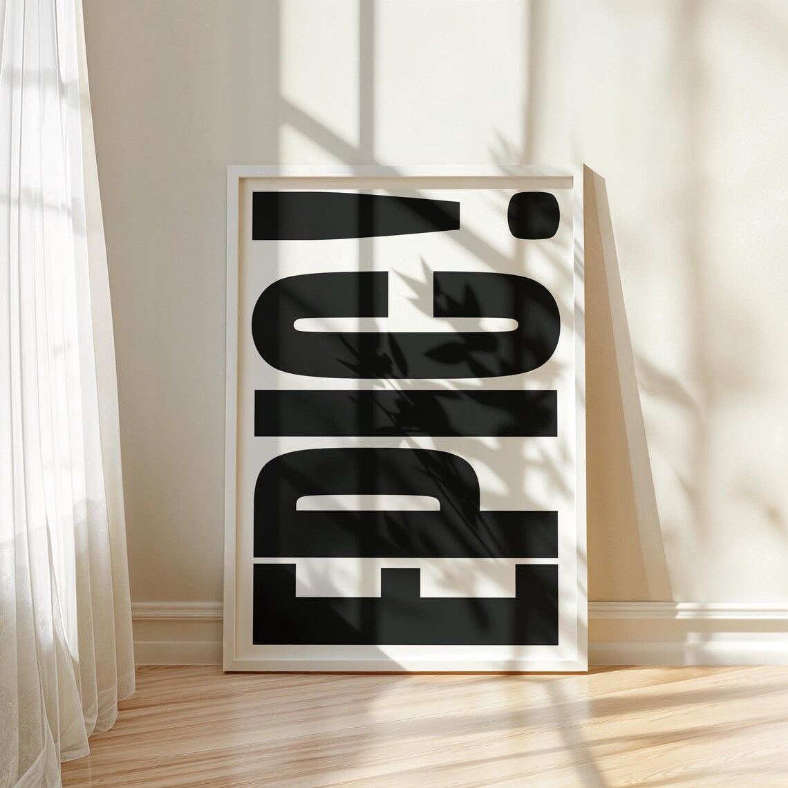 Epic Bold Typography Poster White Black Lettering Modern Wall Decor - Image 4