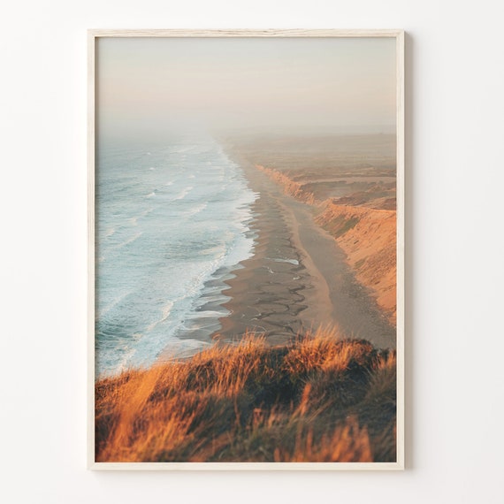 Coastline Waves Colorful Poster Print Coastline Waves Photo Wall Art Wall Art Boho Decor Colorful Wall Art C18 97