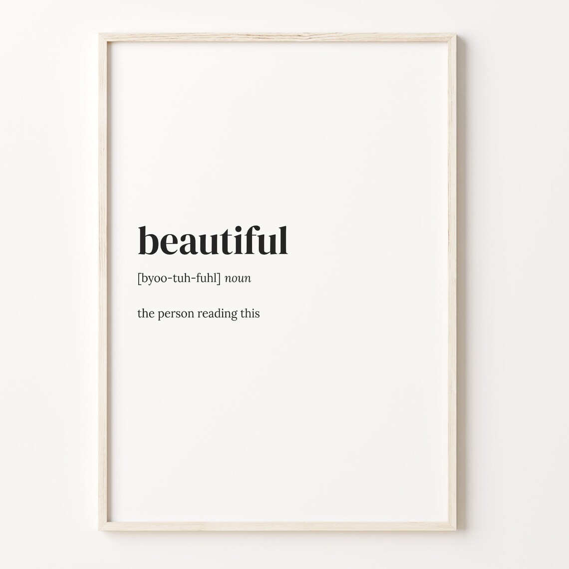 Beautiful Definition Poster Sweet Quote Gift for Someone You Love