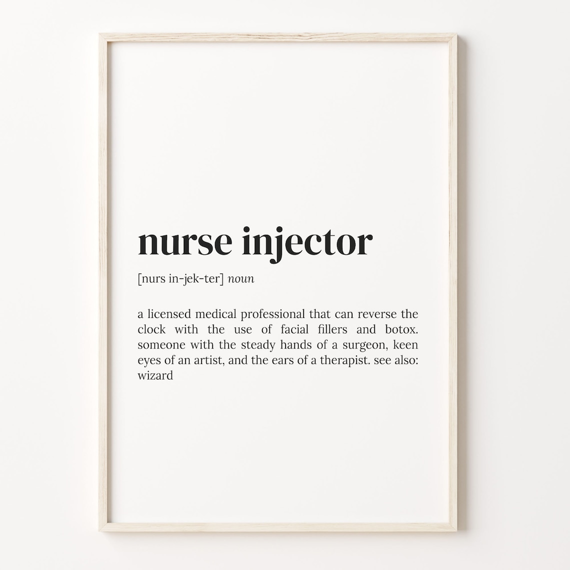 Nurse Injector Definition Dictionary Quote Print
