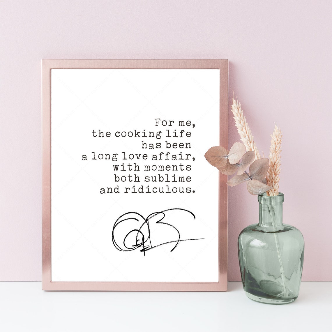Anthony Bourdain Cooking Life Long Love Affair Chef Quote Poster - Image 4