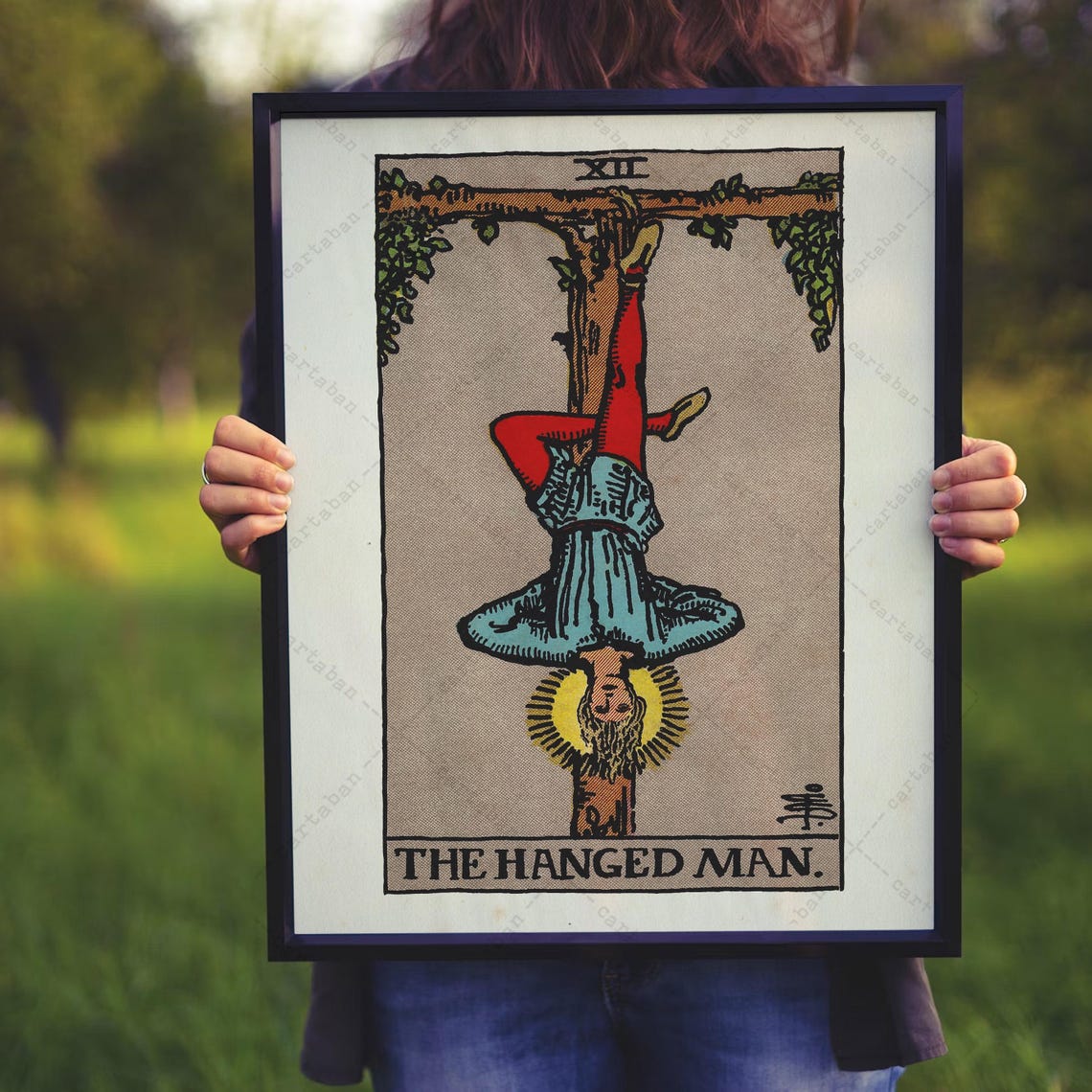 The Hanged Man Tarot Card Rider Waite Smith Vintage Occult Poster - Image 3