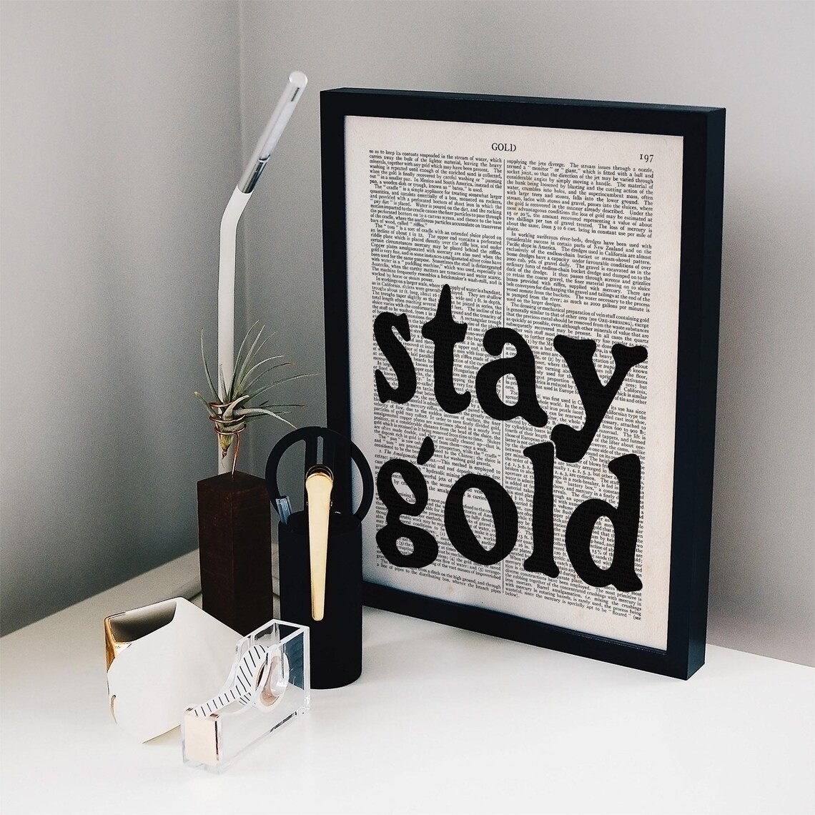 Stay Gold by S.E. Hinton, Literary Quote Poster - Image 3
