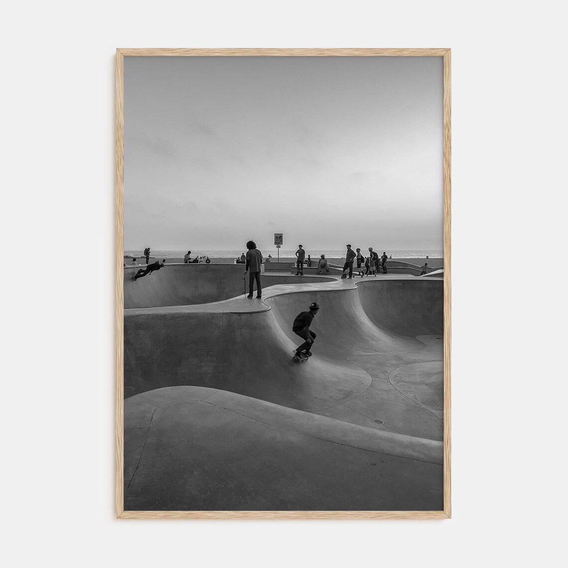 Fine Art Skateboard Black White Photography Art Print