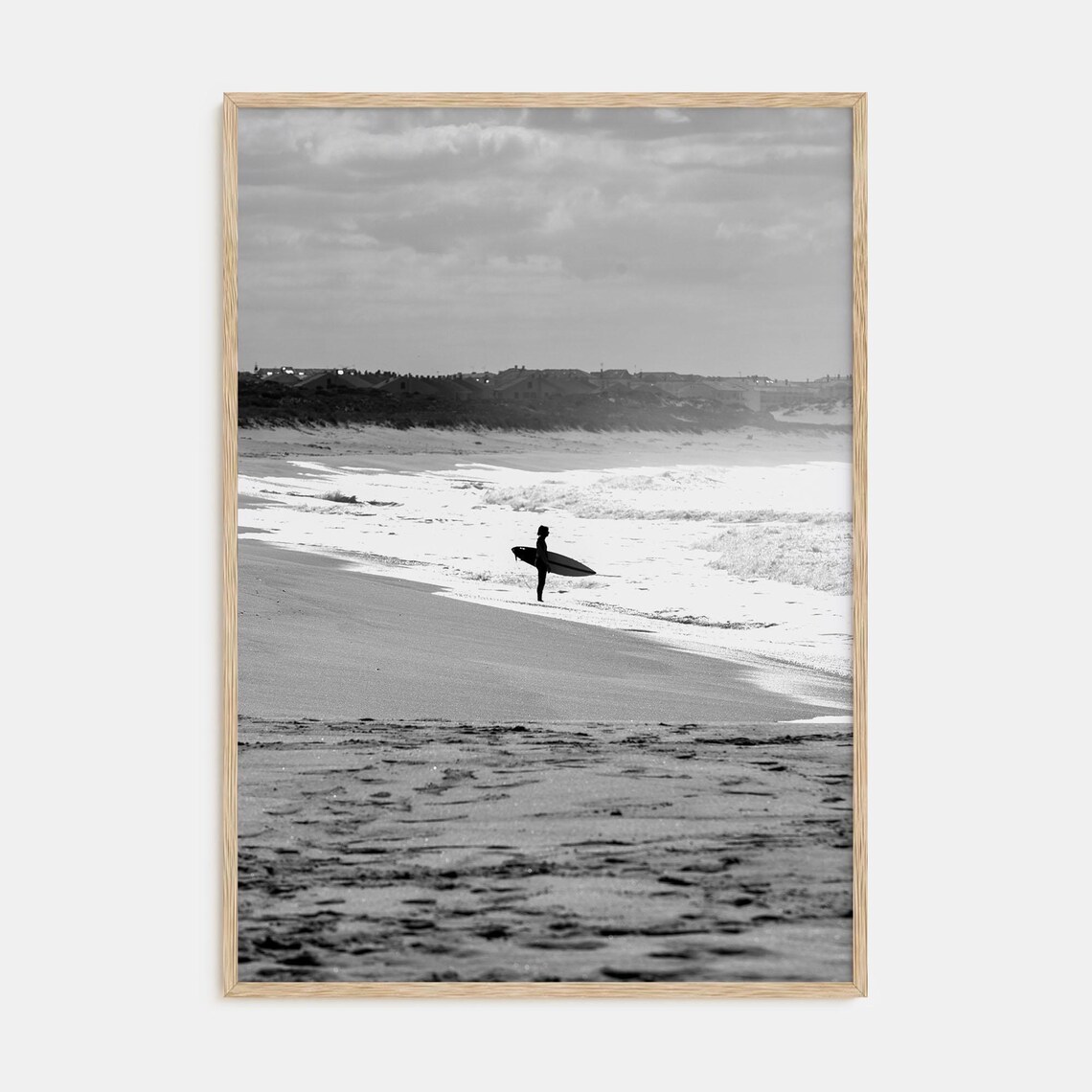 Surfer Photography Poster, Black and White Nautical Decor