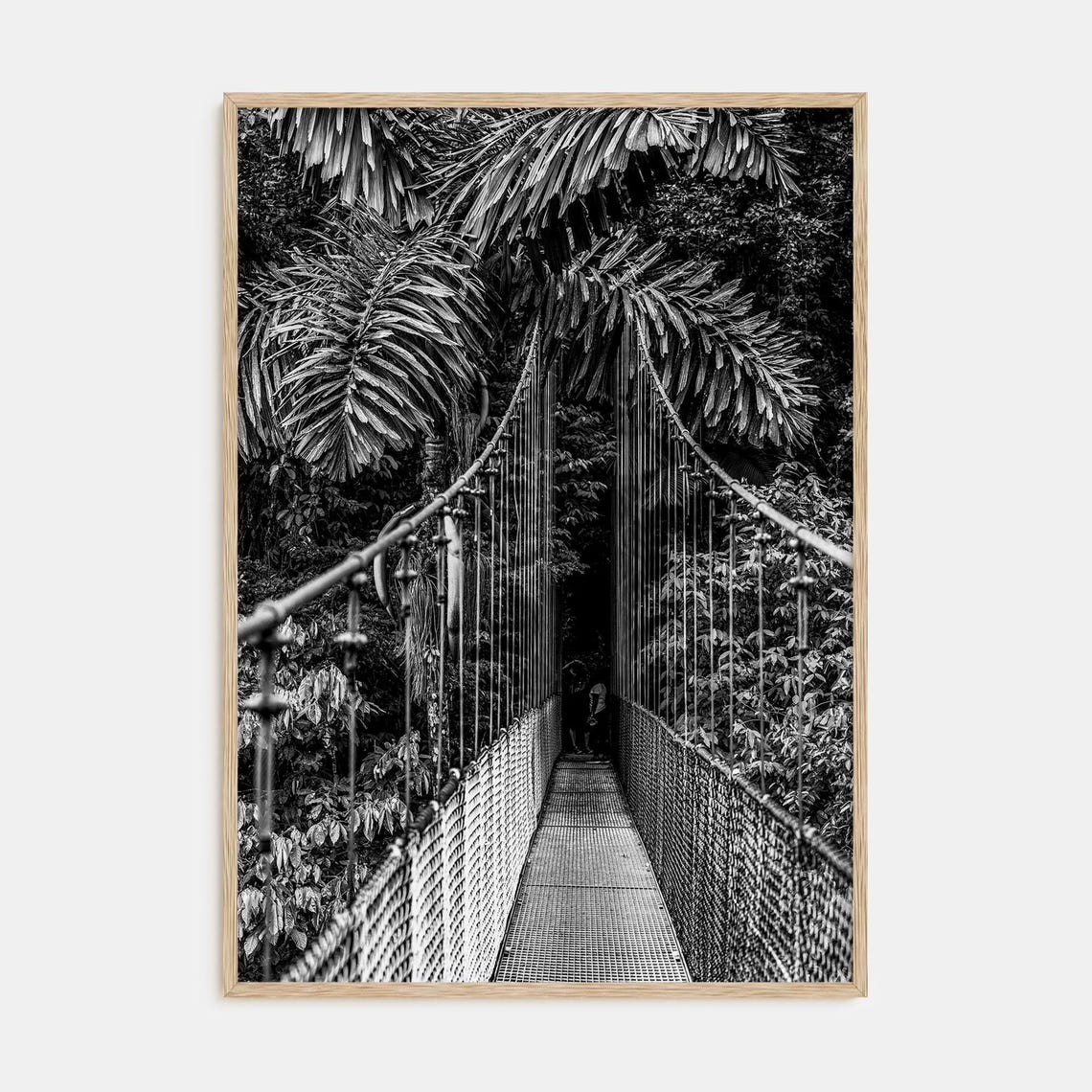 Fine Art Hanging Bridge Print Black And White Photography Poster Wall Art Decor For Home Office