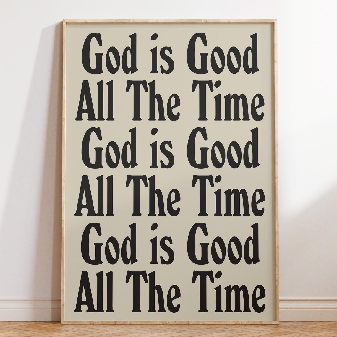 God Is Good Vintage Print Christian Wall Art Scripture Wall Art Gift Dorm Room Essentials Vintage Wall Art Housewarming Gift