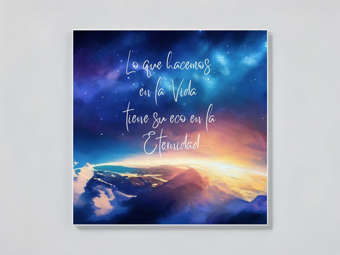 Spanish Motivational Quote Galaxy Universe Inspirational Poster